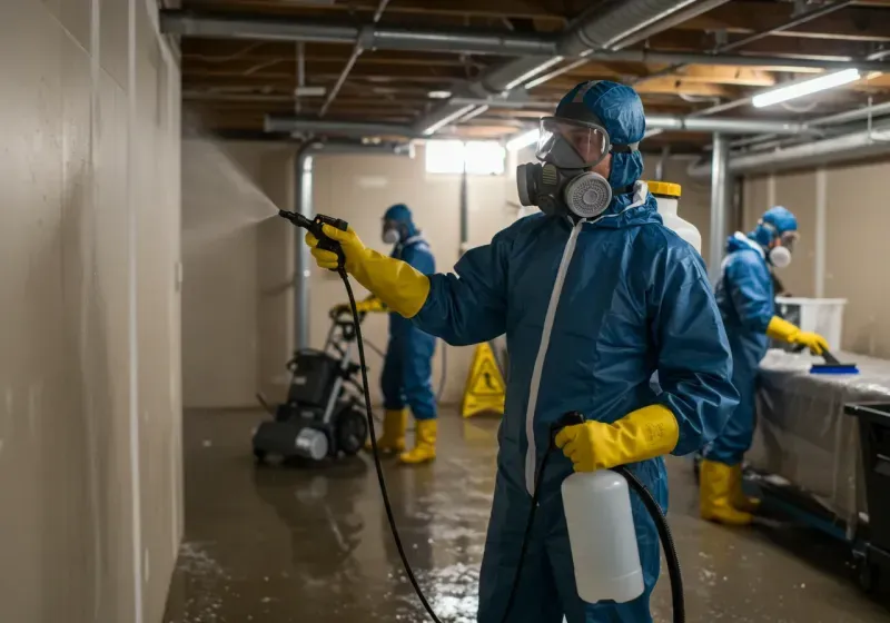 Basement Sanitization and Antimicrobial Treatment process in Ore City, TX