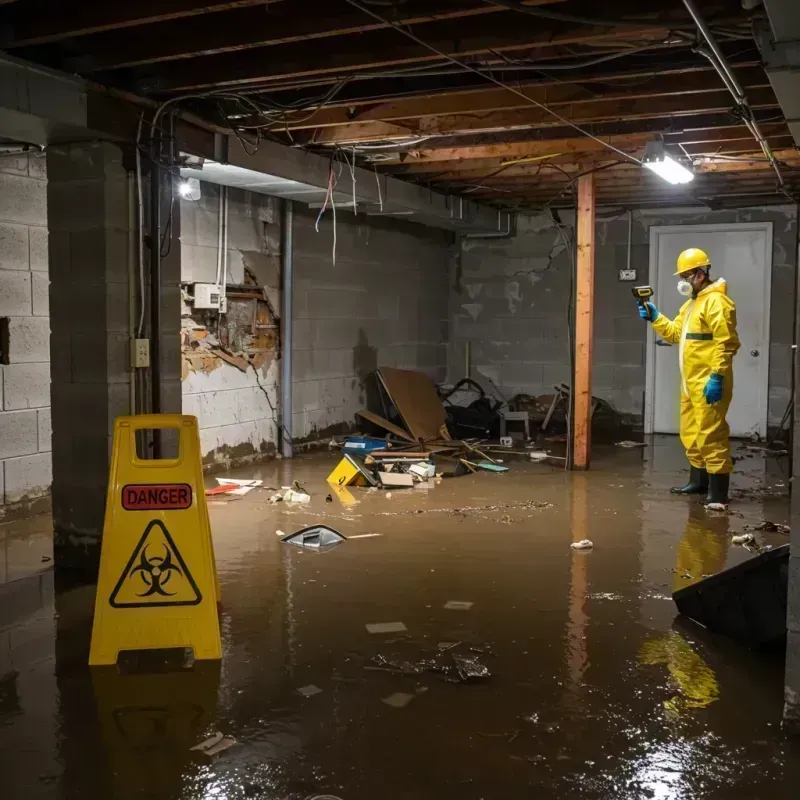 Flooded Basement Electrical Hazard in Ore City, TX Property